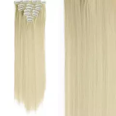 Imagen de Extensión de Pelo Largo y Liso Natural 16 Clips