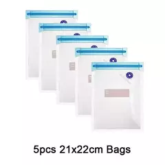 Imagen de Bolsas de Almacenamiento de Alimentos al Vacío Reutilizables