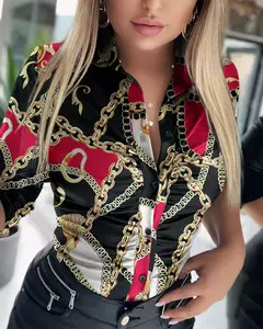 Blusa de Cuero Pu Manga Larga - comprar en línea