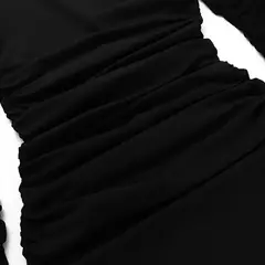 Vestido Negro de Manga Larga - tienda en línea