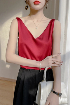 Blusa con cuello V Sexy de tirantes para mujer - comprar en línea