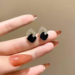 Pendientes Flores Negras