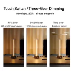 Lámpara de mesa LED portátil inalámbrica,Ideal para Excritorios. - TOKO Directo a tu Puerta