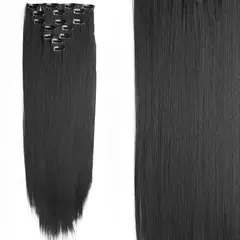 Extensión de Pelo Largo y Liso Natural 16 Clips - comprar en línea
