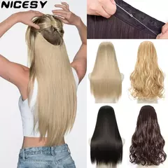 Extensión de Cabello Natural sin Clips