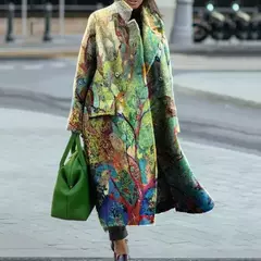 Abrigo de Lana con Estampado en internet
