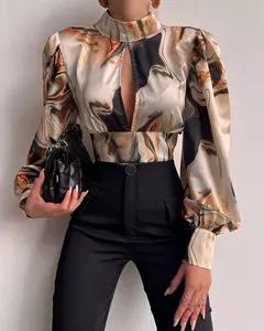Camisa Estampada Holgada en internet