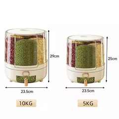 Caja de Almacenamiento de Granos sellada a prueba de insectos y humedad, tanque de arroz, almacenamiento de alimentos, 360 ° - tienda en línea