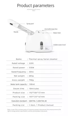Vaporizador de Pulverización Caliente Facial - tienda en línea