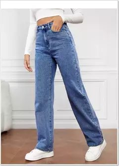 Pantalones vaqueros rectos para mujer de cintura alta en internet