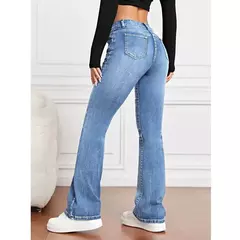 Pantalones vaqueros rectos elásticos para mujer - TOKO Directo a tu Puerta