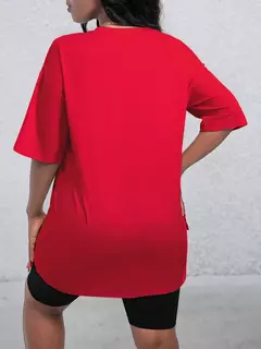 Conjunto de dos piezas con estampado de pies coloridos para mujer en internet