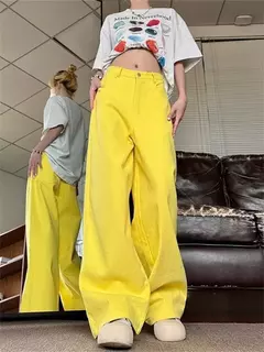 Jeans de Cintura Alta - Estilo Casual