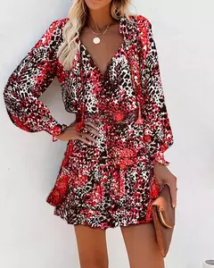 Vestido corto con estampado Floral para mujer - tienda en línea