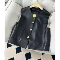 Chaleco de Cuero Ligero Dama