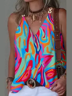 Blusa Cuello en V - comprar en línea