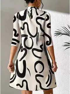 Minivestido Estampado Otoño - tienda en línea