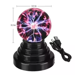 Lámpara de bola de Plasma Mágica con Control de Sonido.
