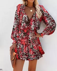 Vestido corto con estampado Floral para mujer - TOKO Directo a tu Puerta
