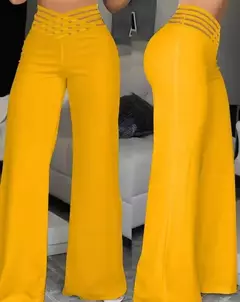 Pantalones acampanados de cintura alta - tienda en línea