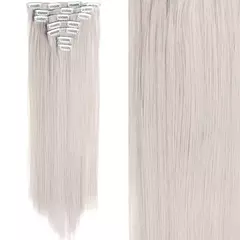 Extensión de Pelo Largo y Liso Natural 16 Clips - tienda en línea