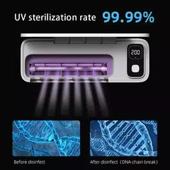 Esterilizador de cepillo de dientes UV recargable, soporte de cepillo de dientes