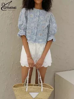 Camisa con Estampado Azul - TOKO Directo a tu Puerta