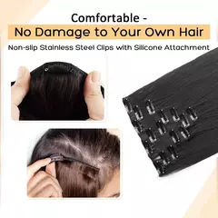 Extensión de Pelo Largo y Liso Natural 16 Clips - comprar en línea