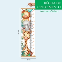 Régua de Crescimento Animais Safari Verde