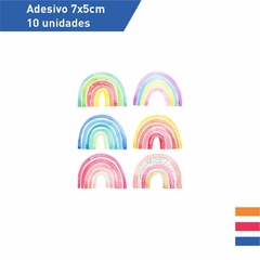 Adesivo de Parede Arco-íris tons Candy Color Cartela com 10 - Set Ideias Criativas