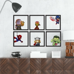 Quadro Super Heróis e Vilões Personagem 3D - unidade na internet