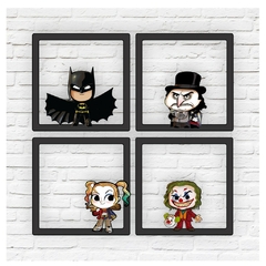 Quadro Super Heróis e Vilões Personagem 3D - unidade