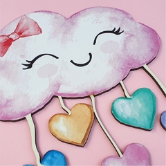 Quadros Tema Chuva de Amor + Nome Personalizado - comprar online