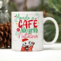 Caneca Movido a Café e Alegria Natalina