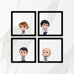 Kit 4 Quadros Grey's Anatomy Personagem 3D *Meredith Grey *Derek *Alex Karev *Izzie 16x16cm - comprar online