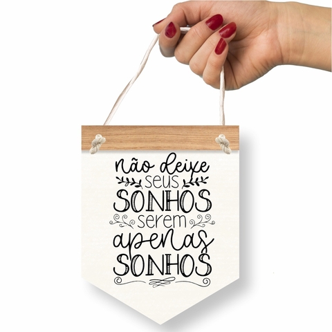 Placa Decorativa para Pendurar Frases Lettering