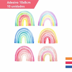 Adesivo de Parede Arco-íris tons Candy Color Cartela com 10 - loja online