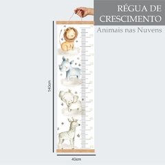 Régua de Crescimento Animais nas Nuvens