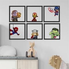 Quadro Super Heróis e Vilões Personagem 3D - unidade - loja online