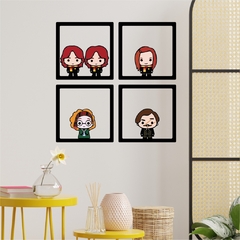 Quadros 3D Harry Potter Kit 4 *Gêmeos Weasley *Gina *Sibila *Remo Lupin - comprar online