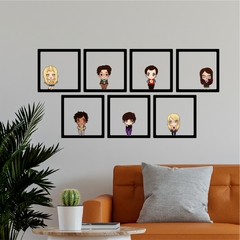 Kit 7 Quadros The Big Bang Theory Personagens 3D - comprar online