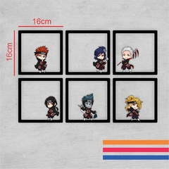 Akatsuki Kit 6 Quadros 3D Personagem Naruto na internet