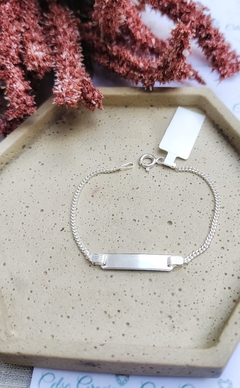 Pulseira Infantil em Prata Com chapinha nome - comprar online