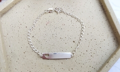 Pulseira Infantil Em Prata Chapinha nome