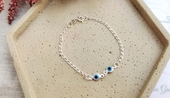 Pulseira Infantil Em Prata Olho Grego