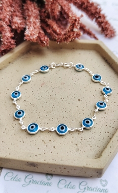 Pulseira Em Prata Olho Grego - comprar online