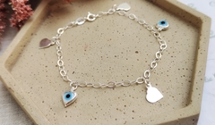 Pulseira em Prata Olho Grego Love