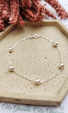 Pulseira Bola M em Prata - comprar online