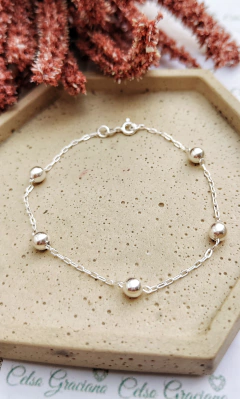 Pulseira Bola M em Prata - comprar online