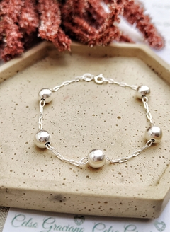 Pulseira Bola G em Prata - comprar online